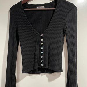 Reformation Gellar Long Sleeve Crop top